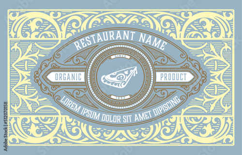 Western card with vintage style