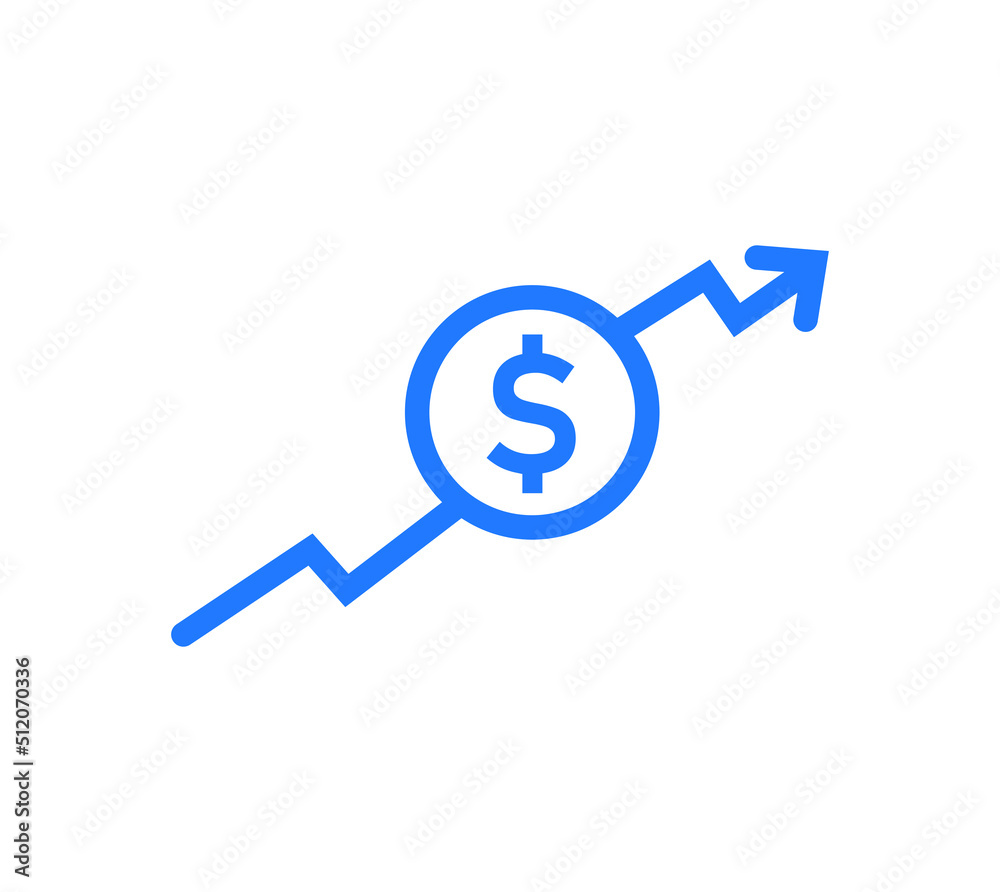 dollar rate increase icon. Money symbol with stretching arrow up. rising prices. Business cost sale icon. cash salary increase. investment growth. vector illustration
dollar rate increase icon. Money symbol with stretching arrow up. rising prices. Business cost sale icon. cash salary increase. investment growth. vector illustration