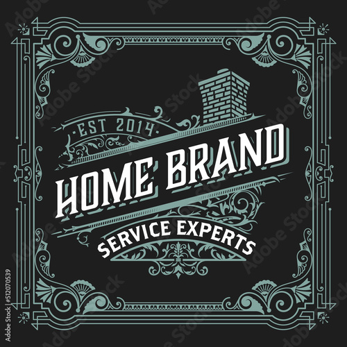 Western card with vintage style