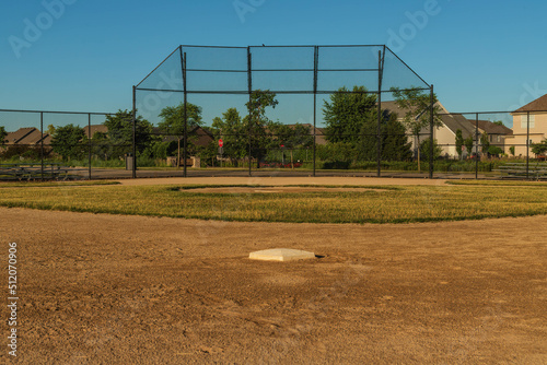 sunrise on a baseball diamond all ready for the days games