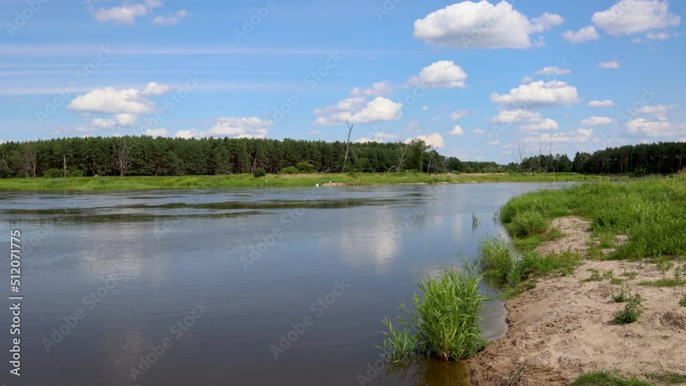 River Bug near Szumin village, Masovia region of Poland, 4k video River Bug near Szumin village, Masovia region of Poland, 4k video
