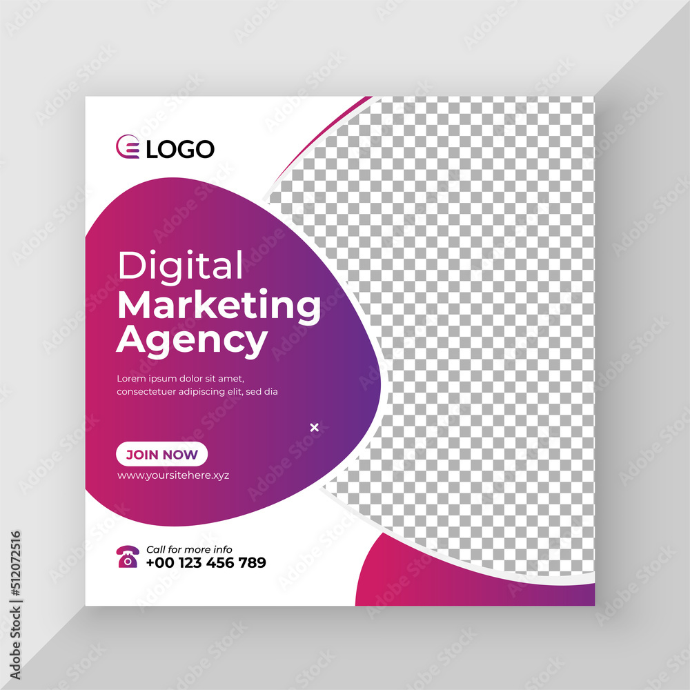 Fototapeta premium Digital Marketing Corporate Social Media Post banner Template