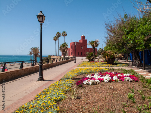 Castillo de Bil Bil, construcción de estilo árabe en el paseo marítimo de Benalmádena, Málaga, Andalucía, España photo