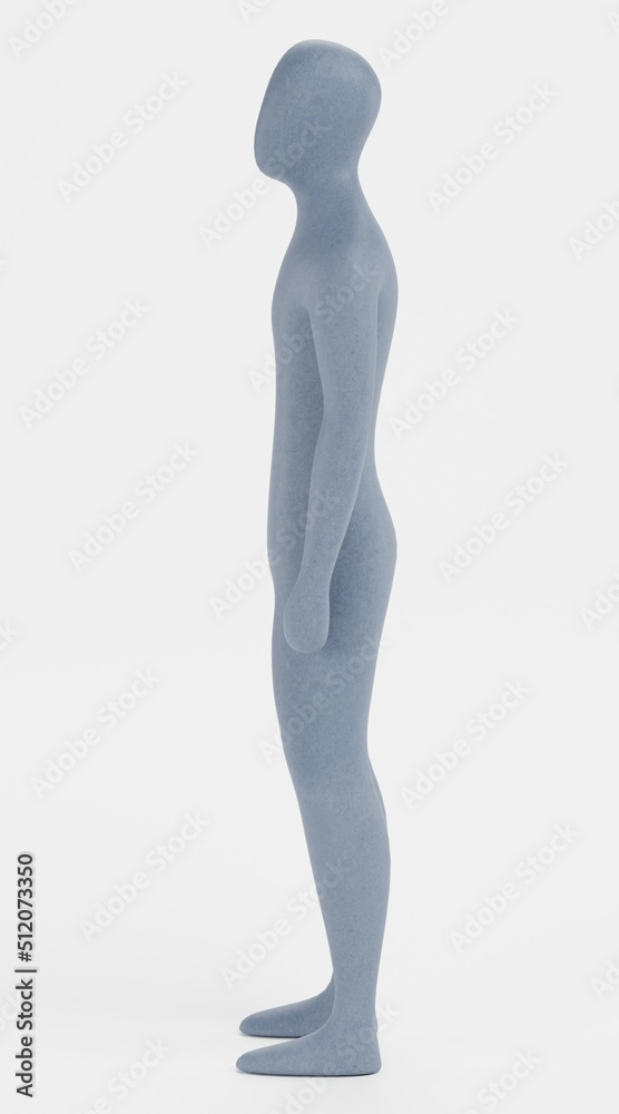 3D Render of Artificial Low-poly Character 3D Render of Artificial Low-poly Character