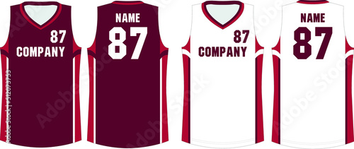 Reversible Basketball Jersey Mock ups Vectors 