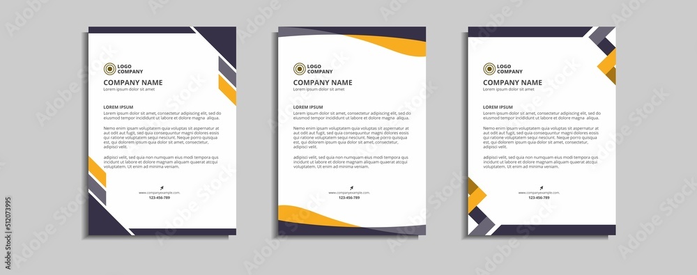 Fototapeta premium modern corporate letterhead template design
