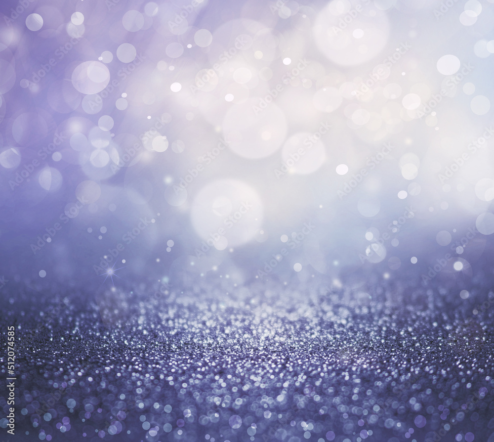Abstract of purple Diamond dust background with bokeh light