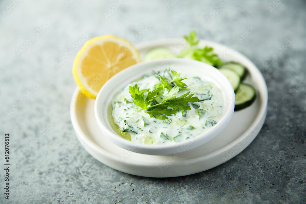 Traditional homemade greek dip with yogurt Traditional homemade greek dip with yogurt