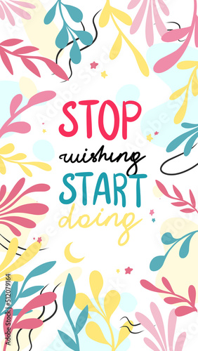 template text quote wanting to start writing motivational background flowers