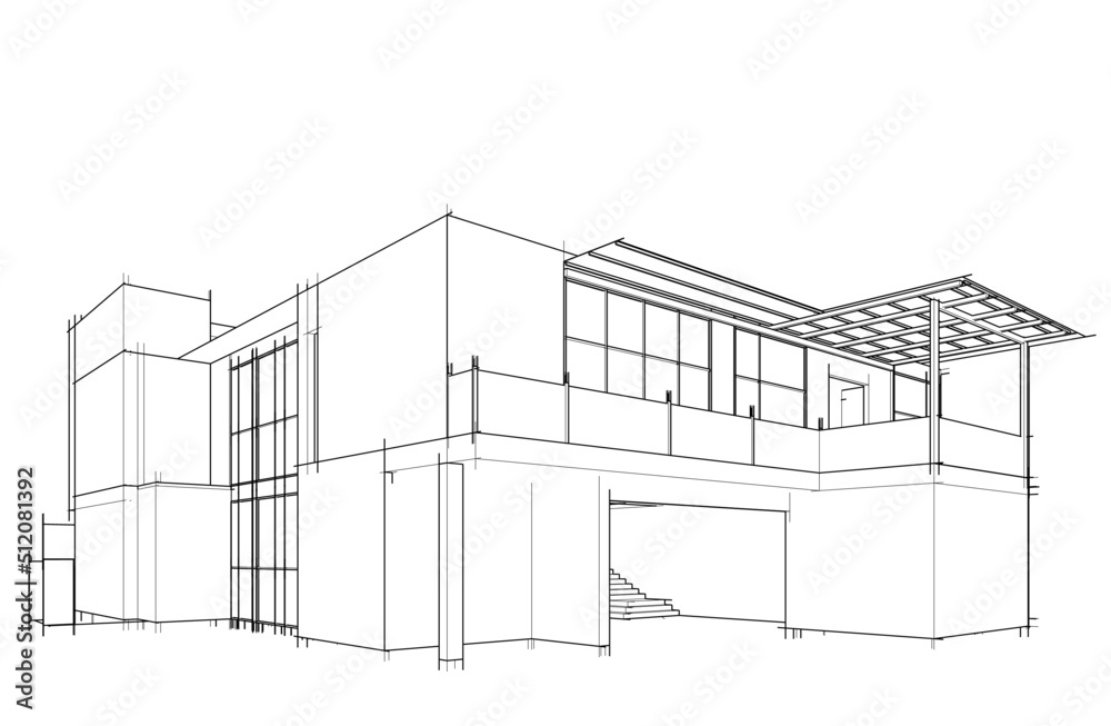 sketch of house sketch of house