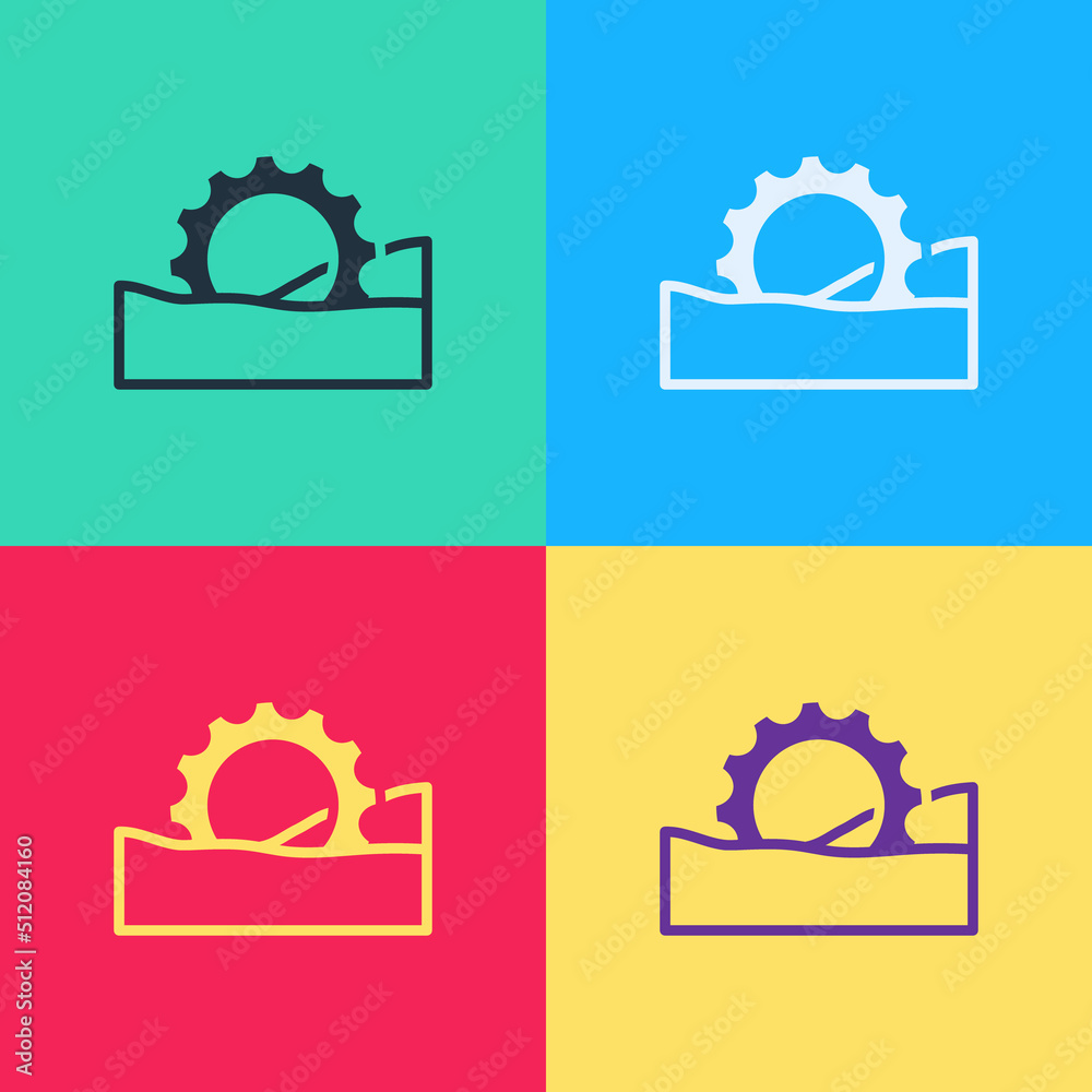 Pop art Ferris wheel icon isolated on color background. Amusement park. Childrens entertainment playground, recreation park. Vector Pop art Ferris wheel icon isolated on color background. Amusement park. Childrens entertainment playground, recreation park. Vector