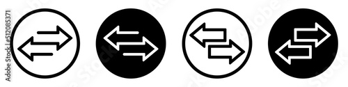 Transfer icon. Exchange arrow icon, vector illustration
