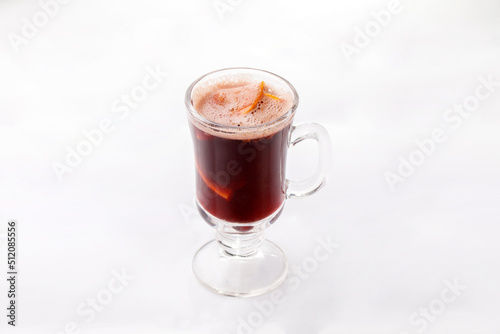 Mulled wine on a white background