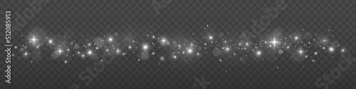 Sparkling magic dust particles. White sparks and stars glitter special light effect. Glow light effect. Christmas Abstract stylish light effect.
