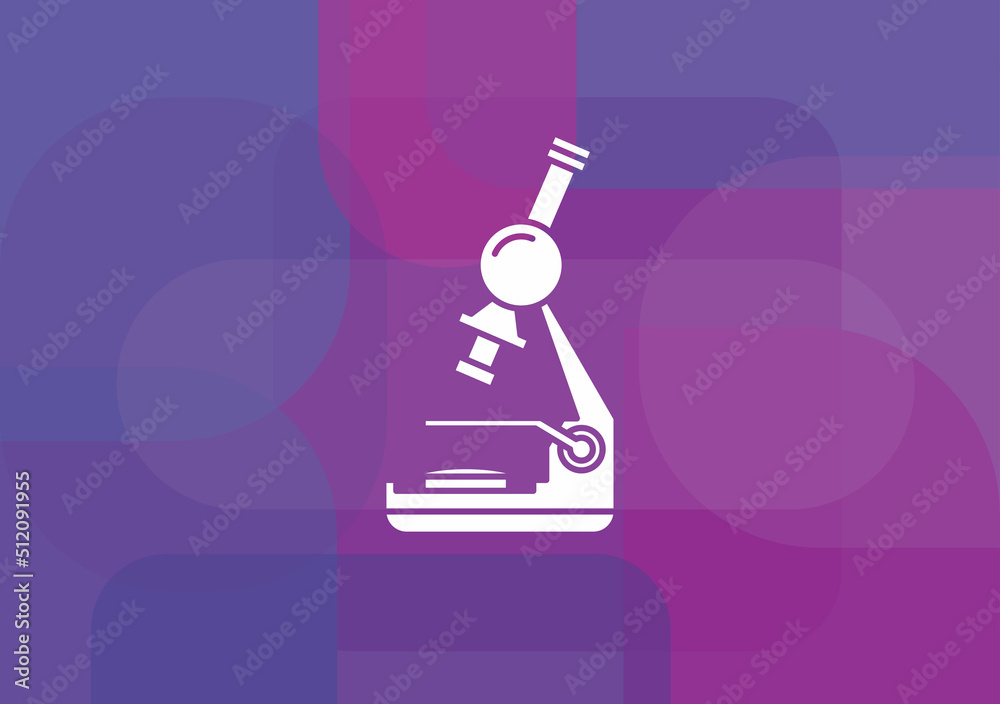 Microscope icon. Medical laboratory equipment sign. Vector illustration.