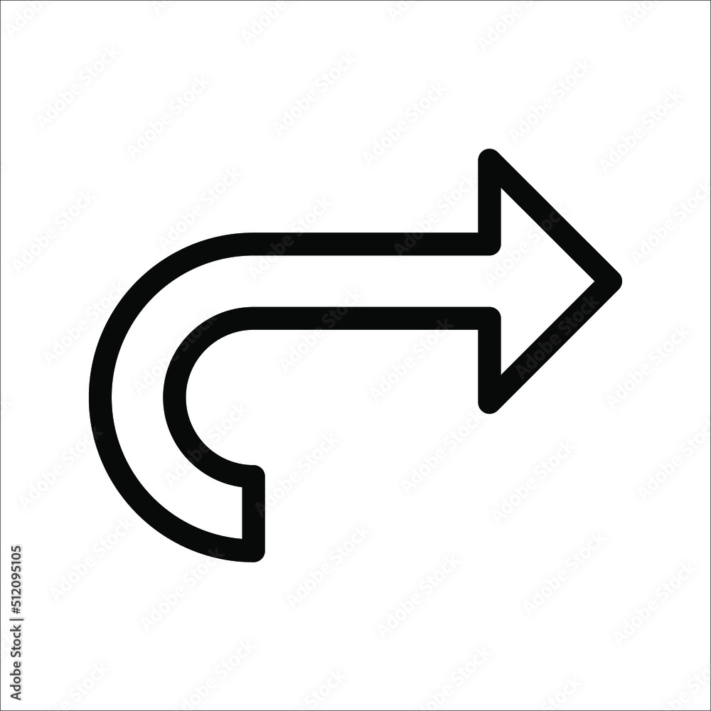 Forward icon. Arrow simple icon. social media icon. Vector illustration on white background Forward icon. Arrow simple icon. social media icon. Vector illustration on white background