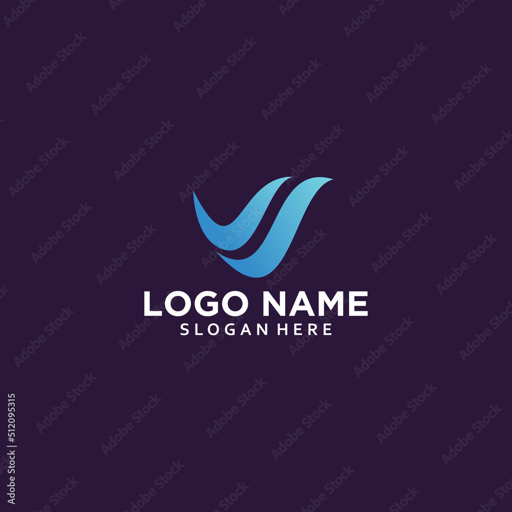 Letter V logo icon design template elements