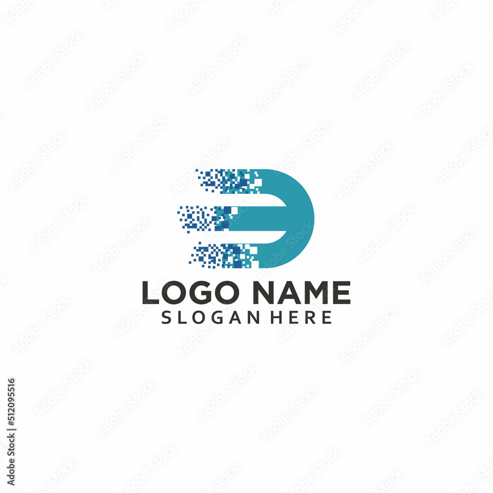 elegant global technology logo vector