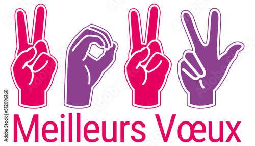 MEILLEURS VŒUX 2023 mains langage des sourd rébus 2