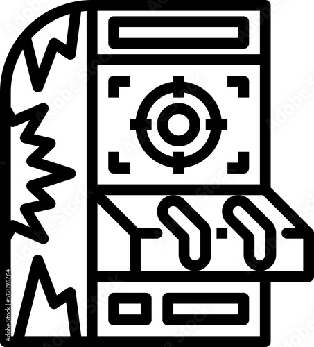 shooting simulator outline icon