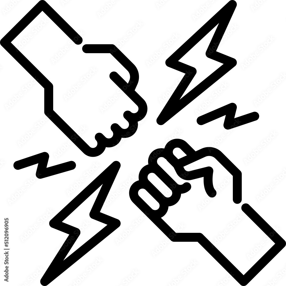 fight outline icon fight outline icon