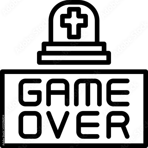 game over outline icon