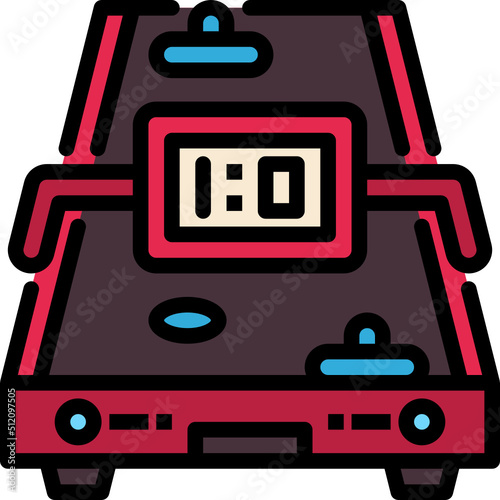 air hockey color outline icon