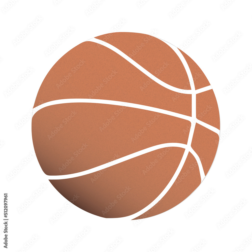 Vector illustration of orange collered realistic Basketball clipart