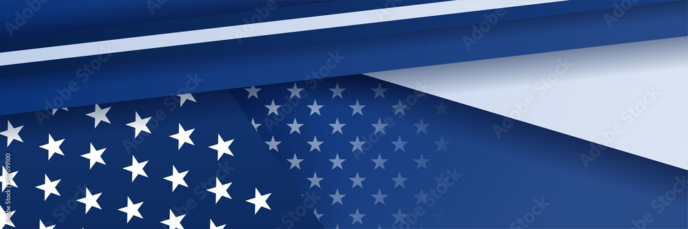 Happy 4th of July Independence day with USA blue banner background. Universal America banner. Memorial day in the united states - remember and honor banner background vector illustration Happy 4th of July Independence day with USA blue banner background. Universal America banner. Memorial day in the united states - remember and honor banner background vector illustration