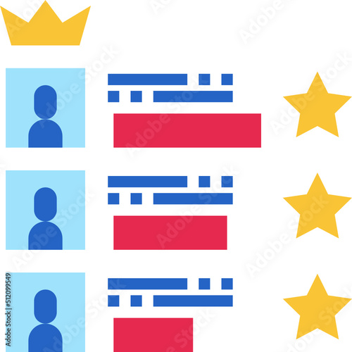 ranking flat icon