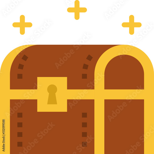 treasure chest flat icon