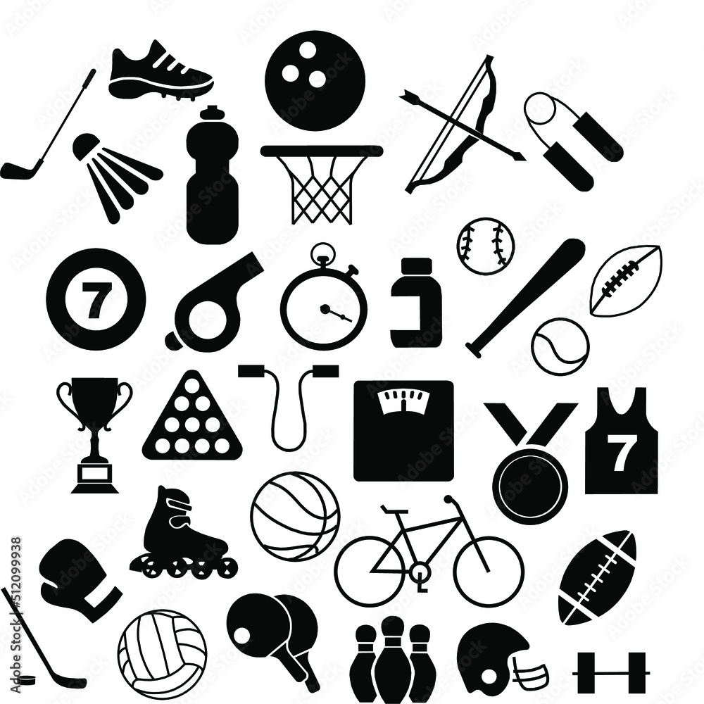 Obraz premium badges sports, fitness, sports inventory logo