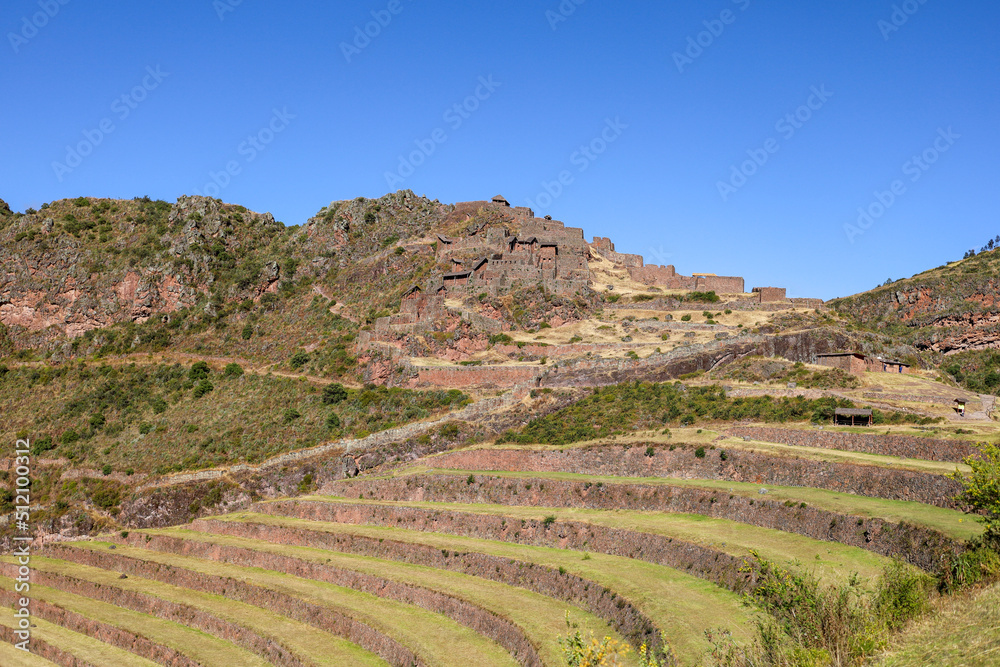 Nice view of the Pisac ruins in Cusco.