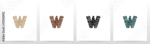 Tree Rings On Letter Logo Design W