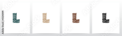 Tree Rings On Letter Logo Design L