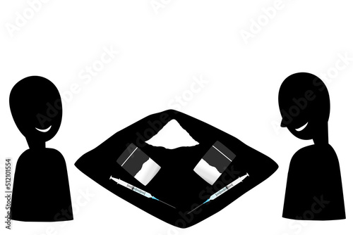 薬物パーティ。薬物を密売する闇の組織。