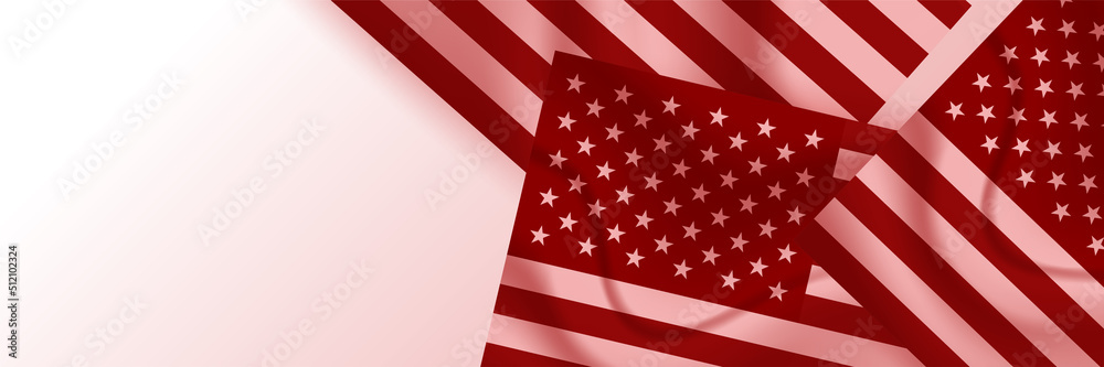 Happy 4th of July Independence day with USA red banner background. Universal America banner. Memorial day in the united states - remember and honor banner background vector illustration Happy 4th of July Independence day with USA red banner background. Universal America banner. Memorial day in the united states - remember and honor banner background vector illustration