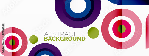 Rings and circles geometric abstract background for wallpaper, banner, backdrop