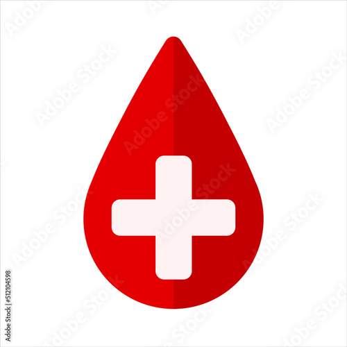 blood drop sign vector illustration logo icon