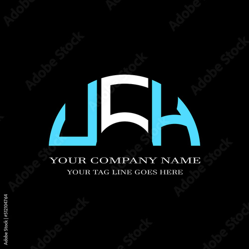 UCH letter logo creative design with vector graphic