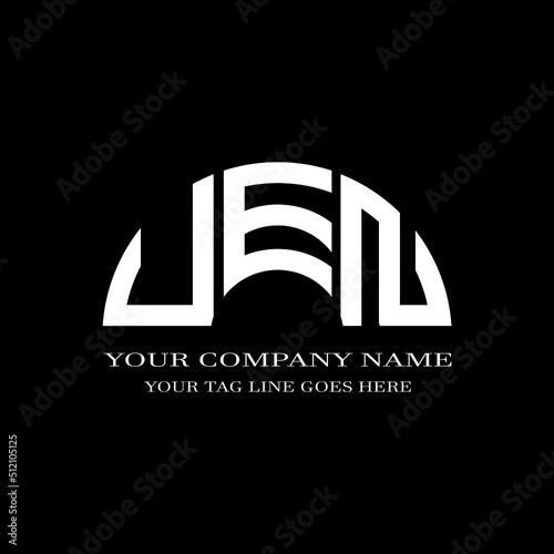 UEN letter logo creative design with vector graphic photo