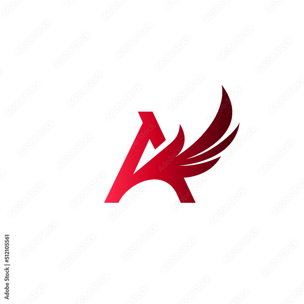 Letter A Wing Logo Simple Letter A Wing Logo Simple