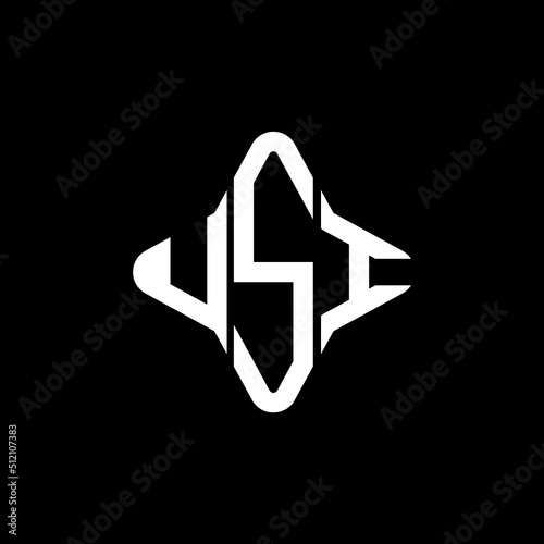 USI letter logo creative design with vector graphic