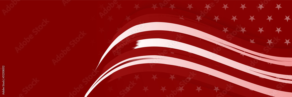 Happy 4th of July Independence day with USA red banner background. Universal America banner. Memorial day in the united states - remember and honor banner background vector illustration Happy 4th of July Independence day with USA red banner background. Universal America banner. Memorial day in the united states - remember and honor banner background vector illustration