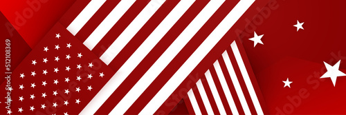 Happy 4th of July Independence day with USA red banner background. Universal America banner. Memorial day in the united states - remember and honor banner background vector illustration Free Download Happy 4th of July Independence day with USA red banner background. Universal America banner. Memorial day in the united states - remember and honor banner background vector illustration - GFXLoad