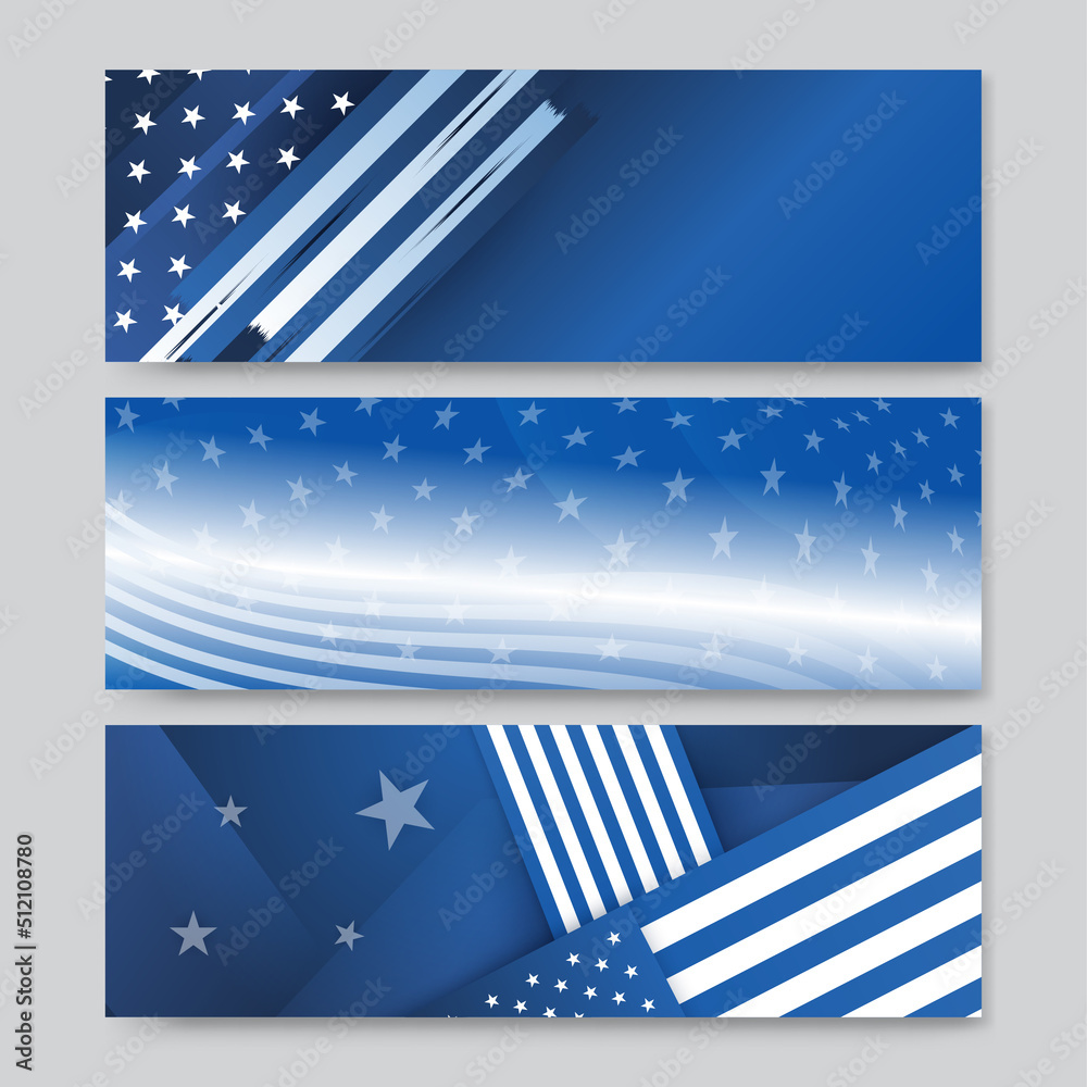 Happy 4th of July Independence day with USA blue banner background. Universal America banner. Memorial day in the united states - remember and honor banner background vector illustration Happy 4th of July Independence day with USA blue banner background. Universal America banner. Memorial day in the united states - remember and honor banner background vector illustration