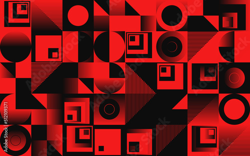Brutalist Art Inspired Vector Pattern Graphics Made With Bold Abstract Geometric Shapes