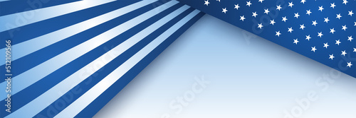 Happy 4th of July Independence day with USA blue banner background. Universal America banner. Memorial day in the united states - remember and honor banner background vector illustration