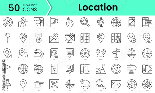 Fotografie, Tablou location Icons bundle