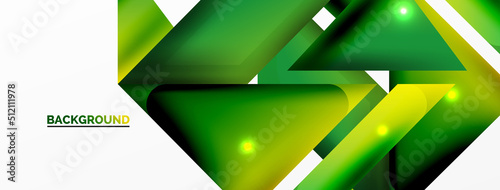 Wallpaper Mural Abstract background. Simple color geometric shapes composition with 3d effect, lights and shadows. Vector Illustration For Wallpaper, Banner, Background, Card, Book Illustration, landing page Torontodigital.ca